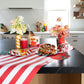 Cherry Red Signature Cabana Stripe Table Runner