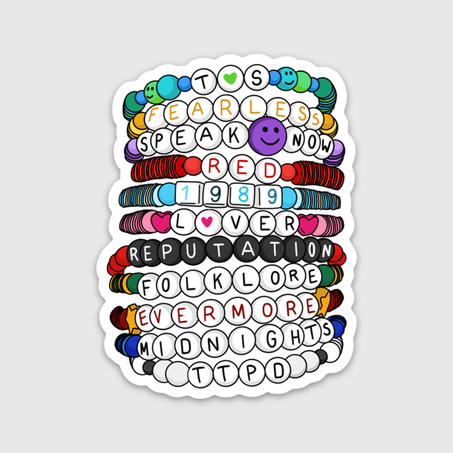 Eras Friendship Bracelets Sticker (Updated with TTPD Era!)