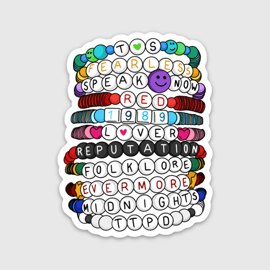 Eras Friendship Bracelets Sticker (Updated with TTPD Era!)