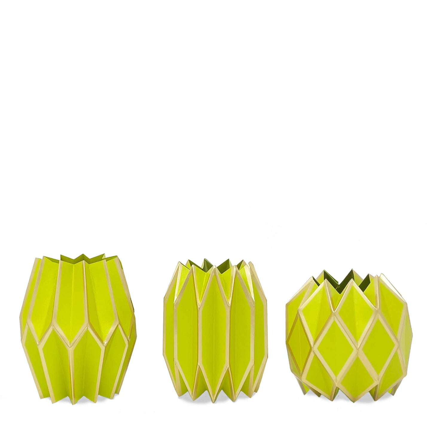 Chartreuse Paper Vase Wraps