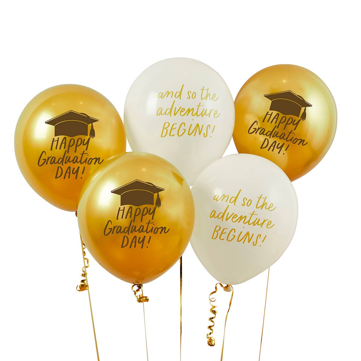 Hootyballoo by Club Green - Graduation Latex Balloons 5 Pack