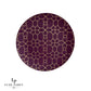 Plastic Side Plates: Purple • Gold Pattern