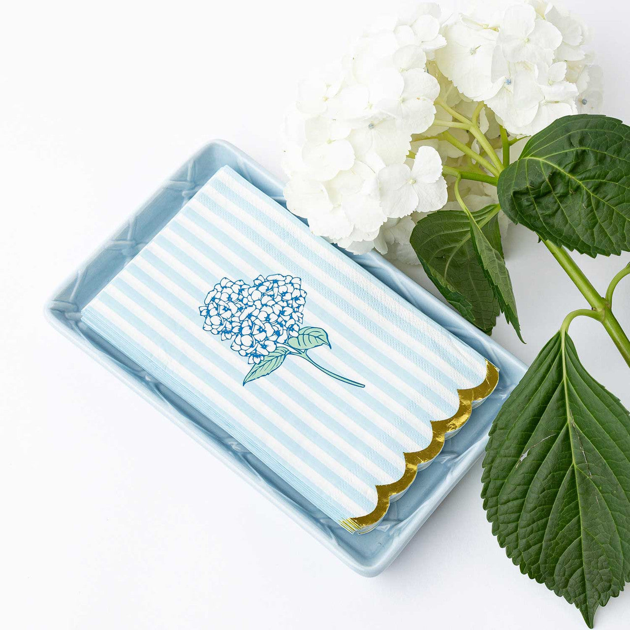 Hydrangea Stem Paper Guest Towel Napkins