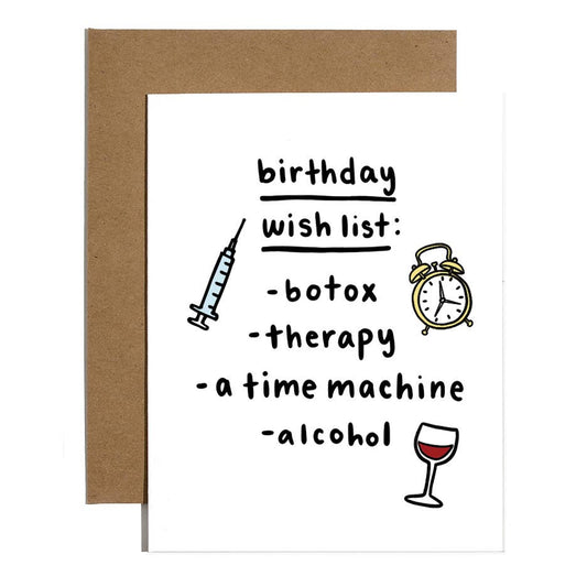 Greeting Card: Birthday Wishlist