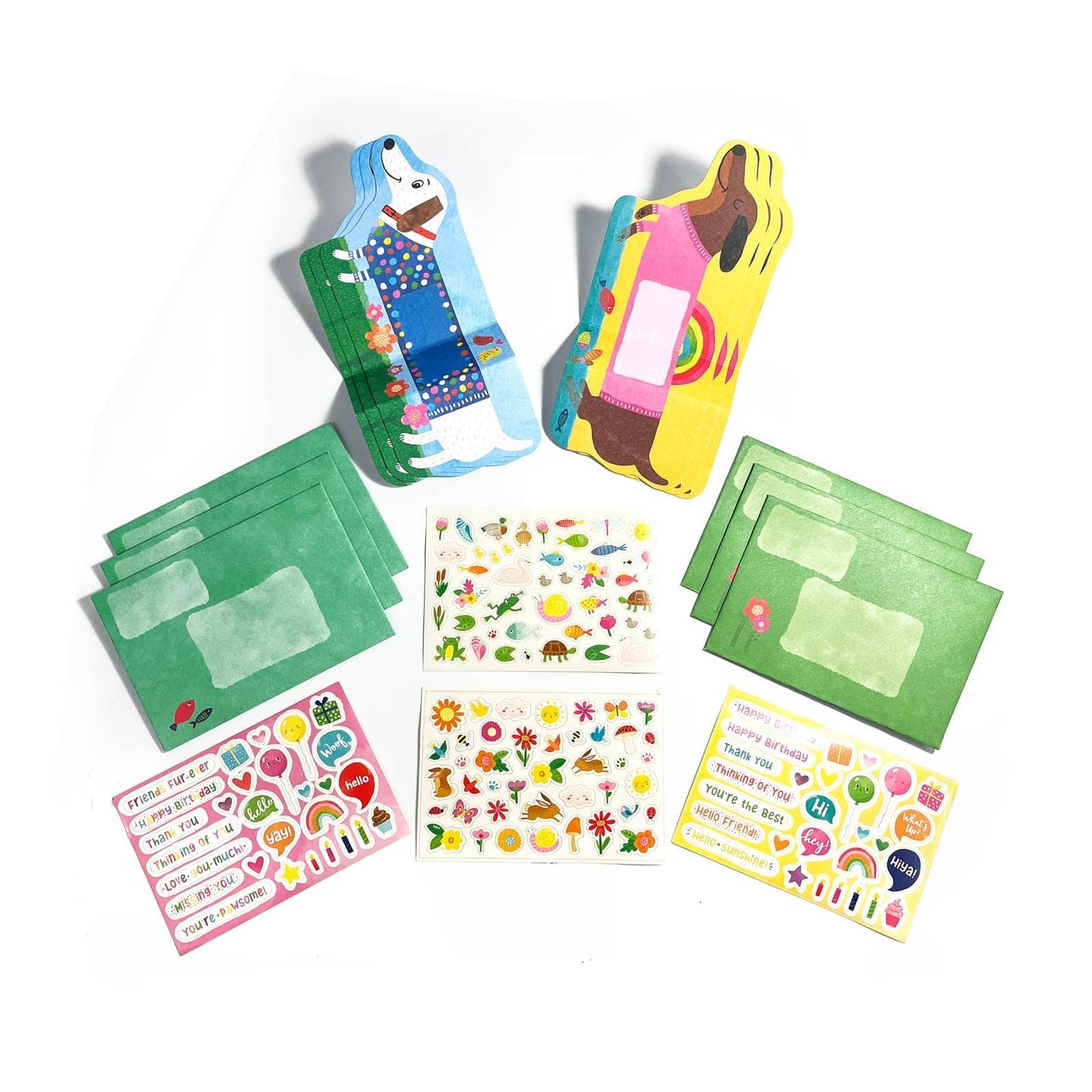 Tiny Tada! Note Cards & Sticker Set: Playful Pups