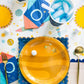 Yellow Planet Paper Plates