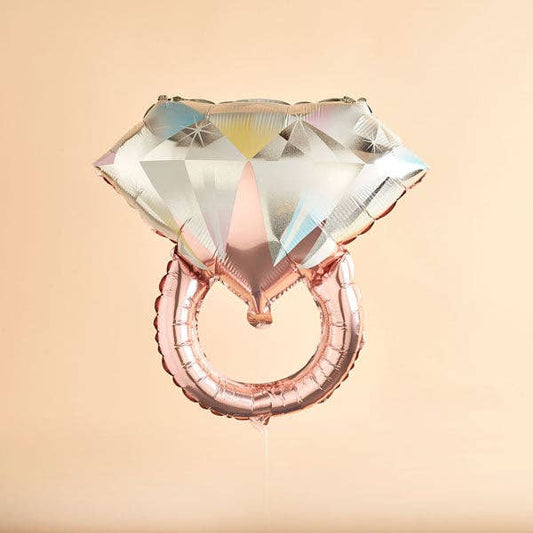 Hootyballoo by Club Green - Rose Gold Ring 26" Foil Balloon: Default Title