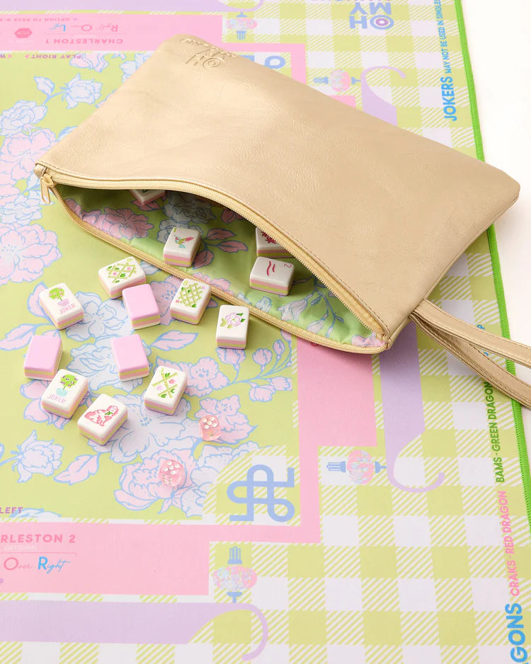 Champagne Bloom Mahjong Tile Bag