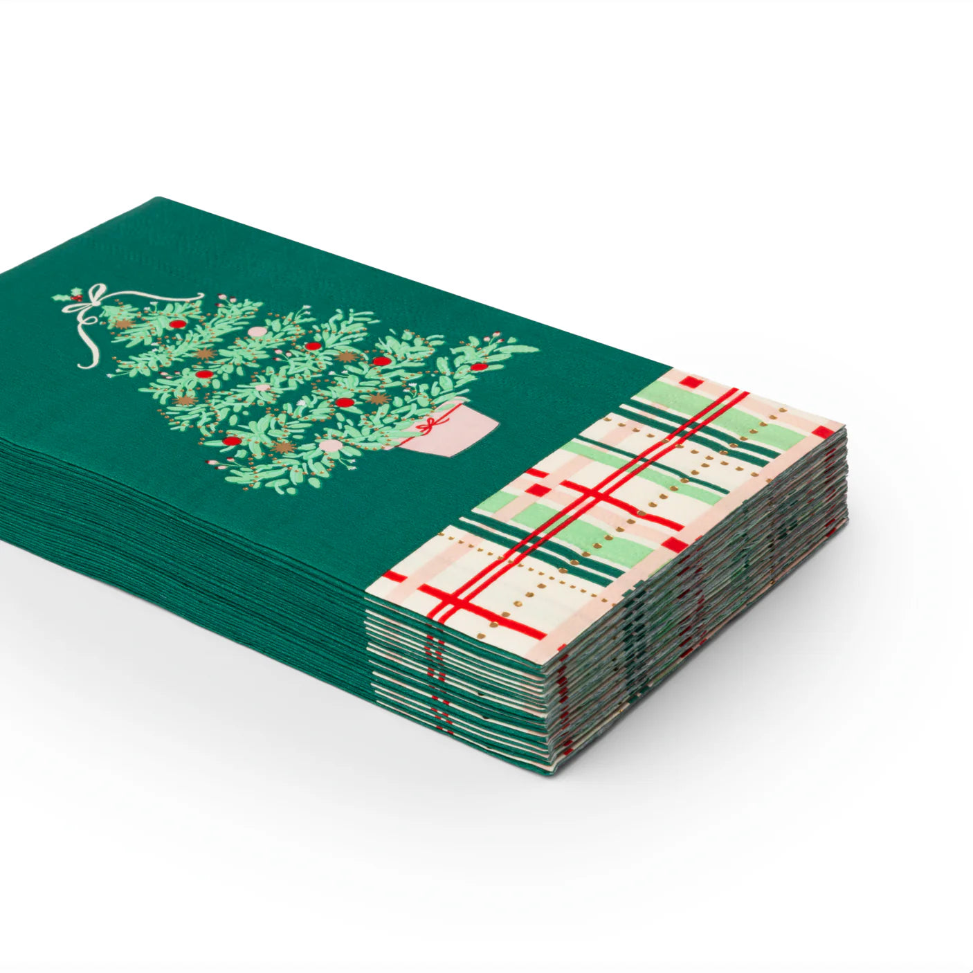 Christmas Tree Plaid Guest Towel Napkins