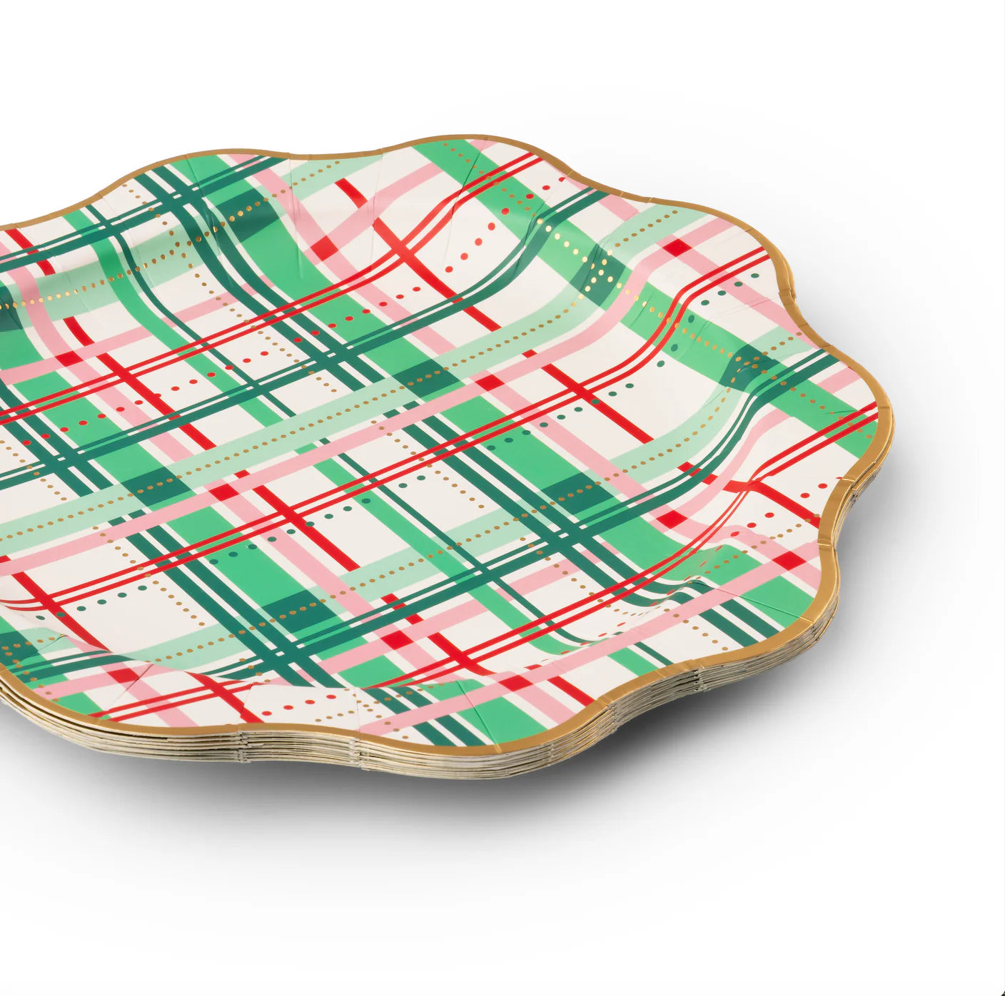Christmas Plaid Dinner Plates