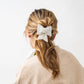 Clara Beaded White and Pearl Bow Barrette