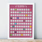 100 Cocktails Bucket List Scratch-Off Poster