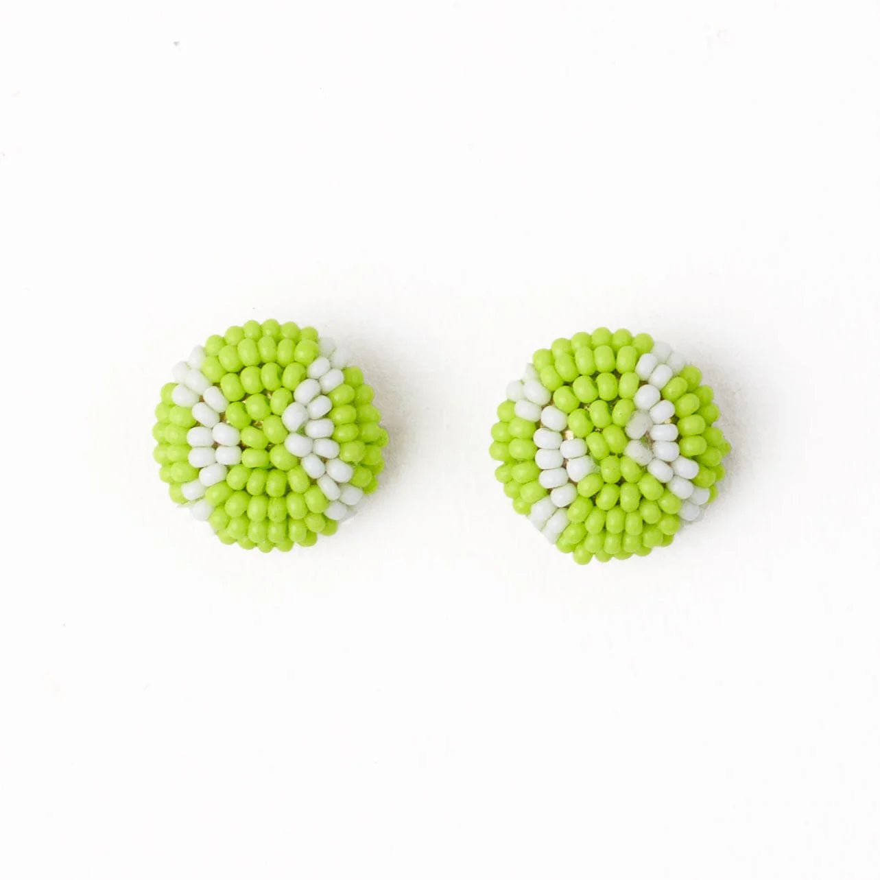 Coco Tennis Ball Beaded Post Earrings