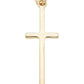 Skinny Cross Charm in Shiny Gold