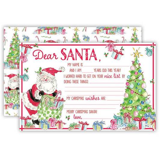 Dear Santa Holiday Santa and Tree Letter to Santa