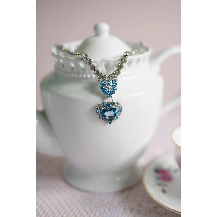 The Marilyn 4-Piece Jewelry Set: Blue/Silver
