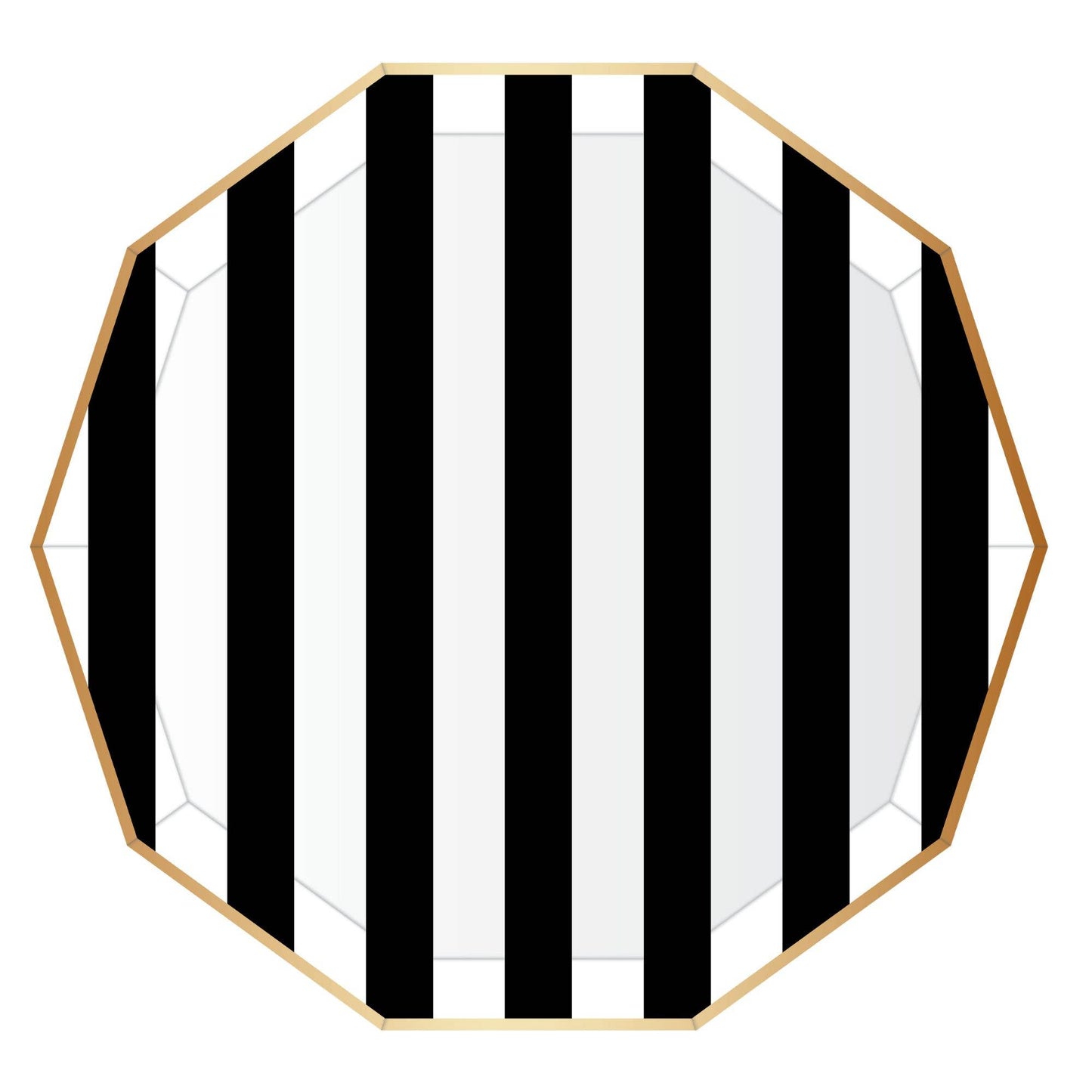 Black Noir Signature Cabana Stripe Plates