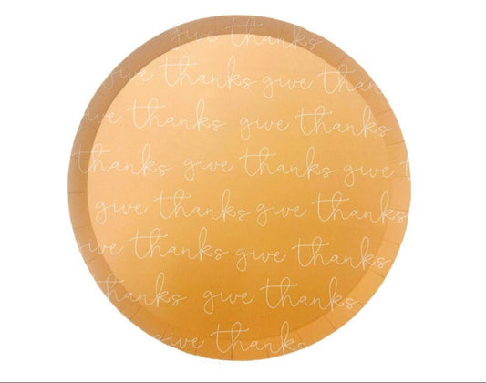 Charlie's Party Shop - Give Thanks Round Dinner Plates