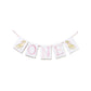 Pink "ONE" Highchair Banner with Pink Bow/Puppy Dog End Pieces