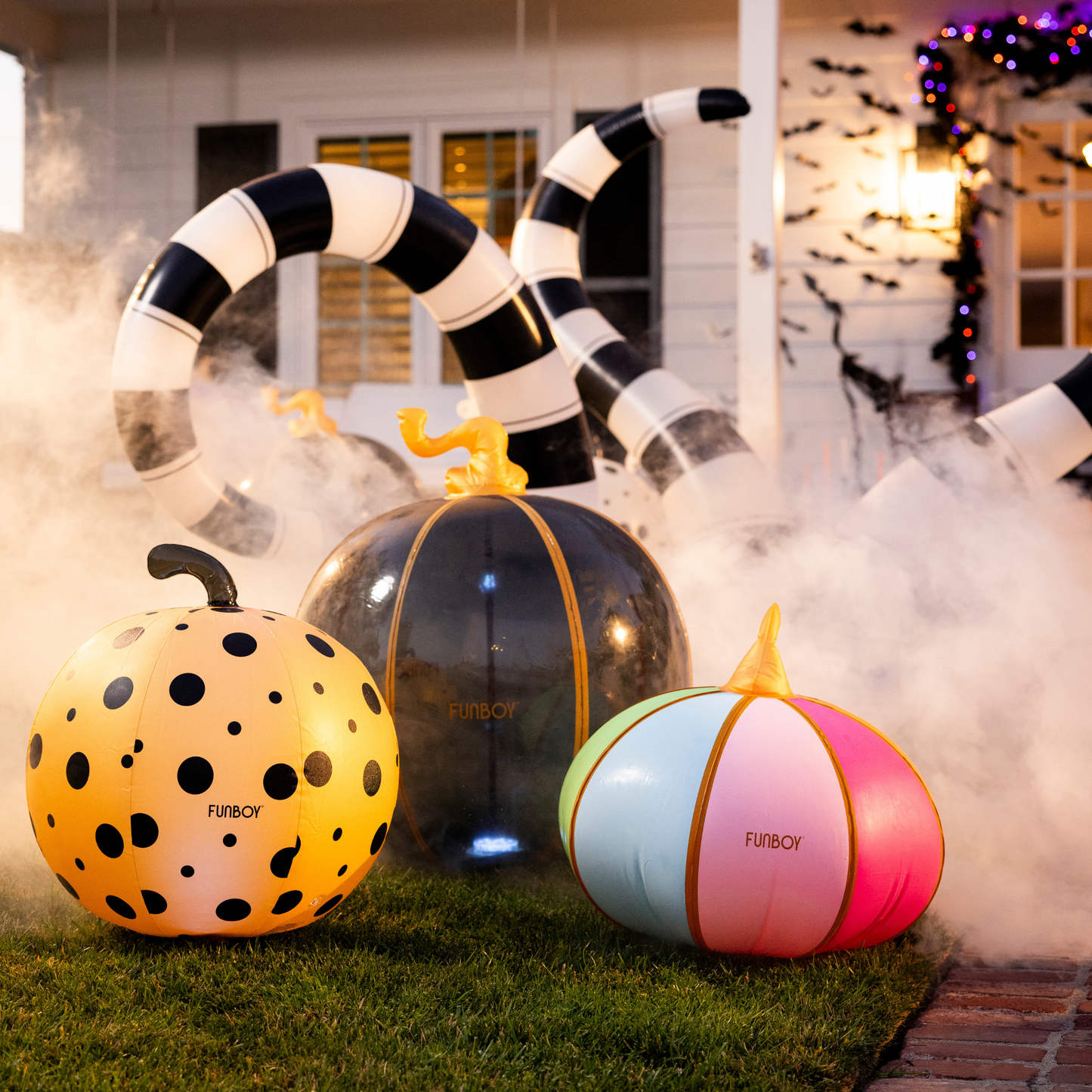 Halloween Pumpkins Inflatable Light-up Decor