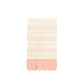 Pink Striped Fringed Guest Napkin