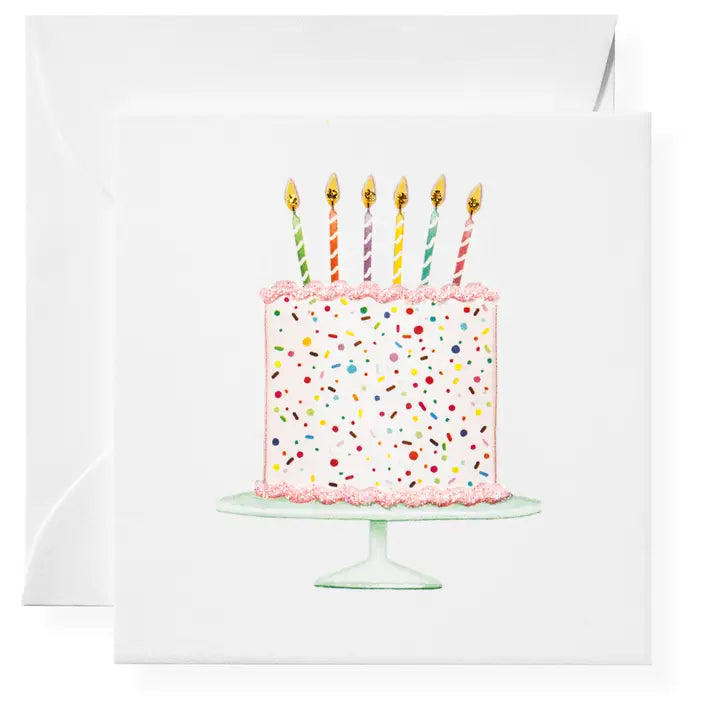 Happy Birthday Cake Gift Enclosure Card
