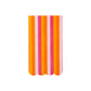 Orange and Pink Stripe Scallop Dinner Napkin