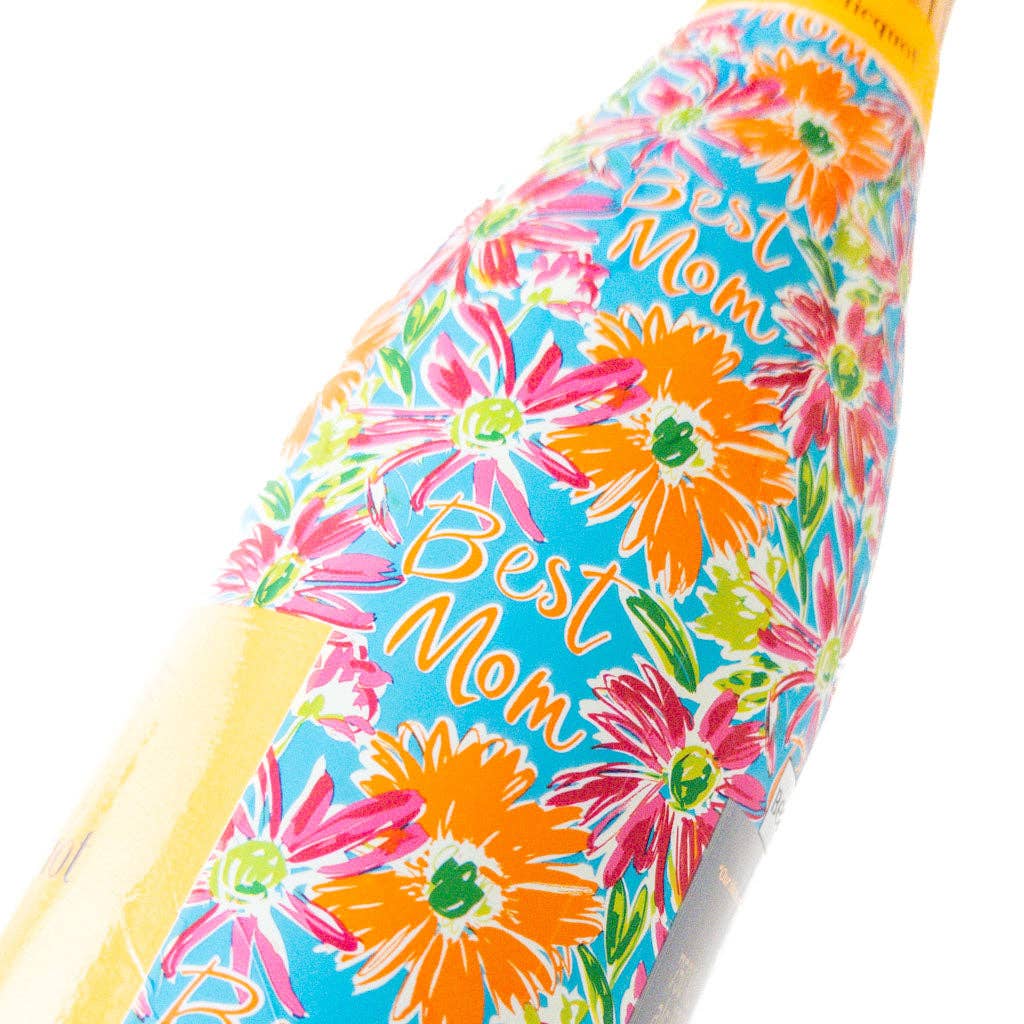 Floral Best Mom Bottle Wrap (Veuve Edition)