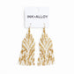Ivory & Gold Delilah Zebra Beaded Fringe Earrings