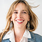 Navy & Gold Delilah Zebra Beaded Fringe Earrings