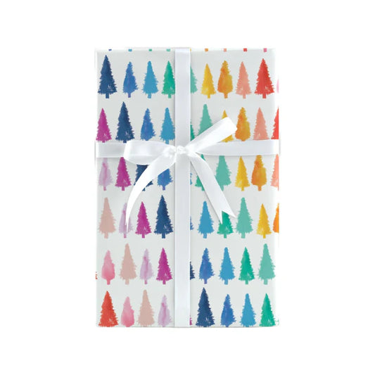 Rainbow Christmas Tree Wrapping Paper