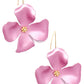 Chroma Petals Threader Earring: Metallic Pink