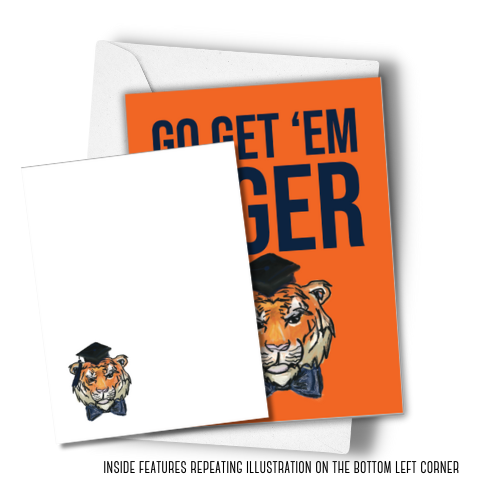 Go Get 'Em Tiger Graduation Greeting Card