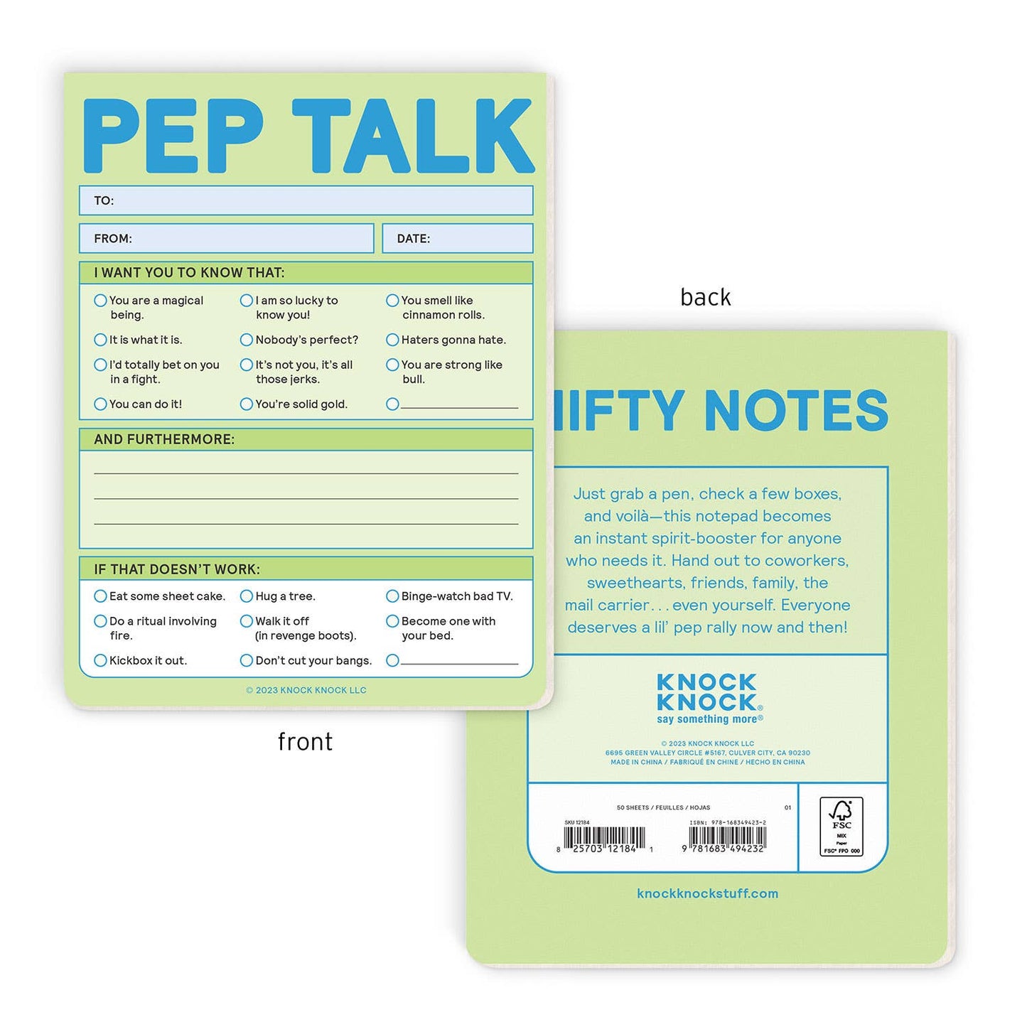 Pep Talk Nifty Note Pad (Pastel Version)