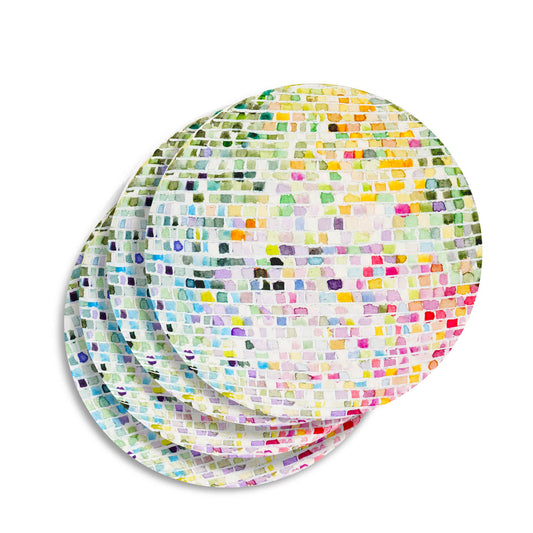 Ceramic Disco Ball Coasters (Set of 4)