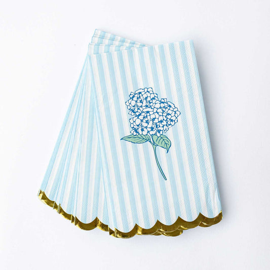 Hydrangea Stem Paper Guest Towel Napkins