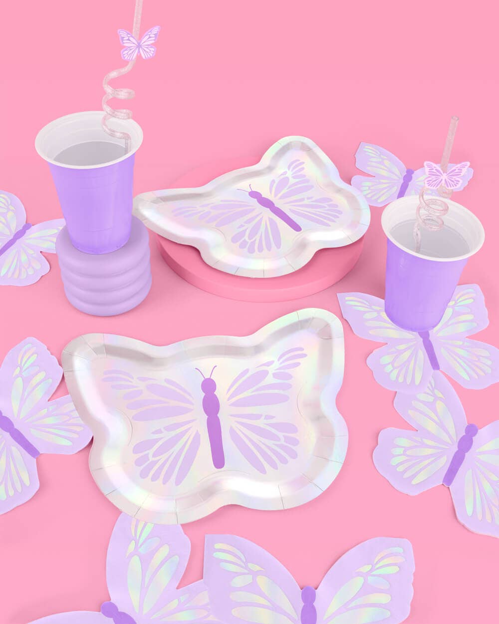 Iridescent Butterfly Plates