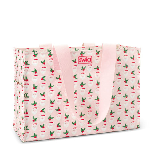 Holly Jolly Large Reusable Gift Bag