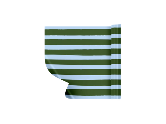 Blue & Green Stripe Table Runner