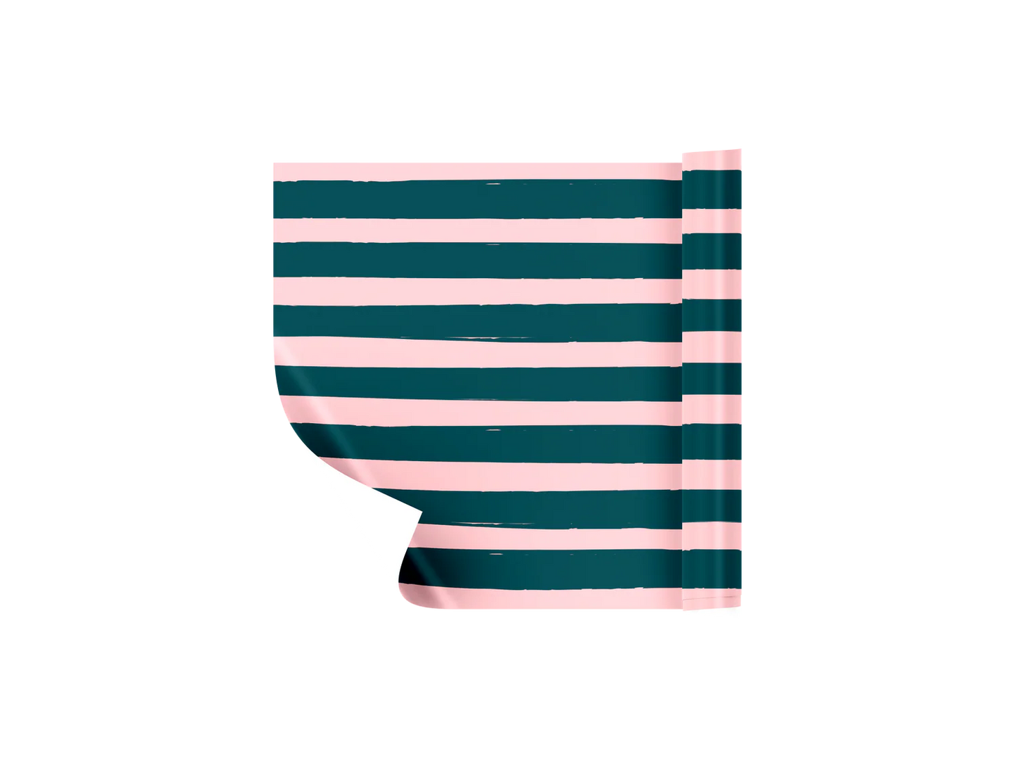 Navy & Pink Stripe Table Runner