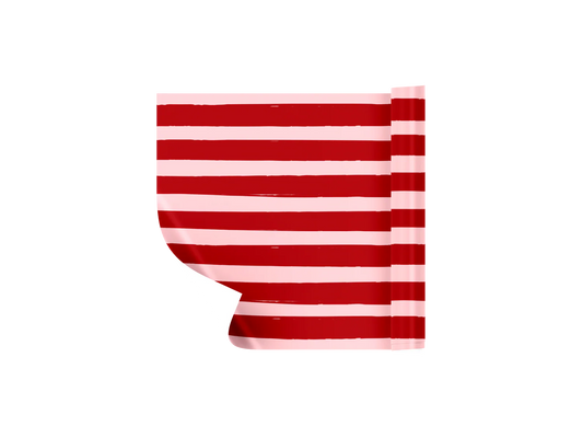 Red & Pink Stripe Table Runner