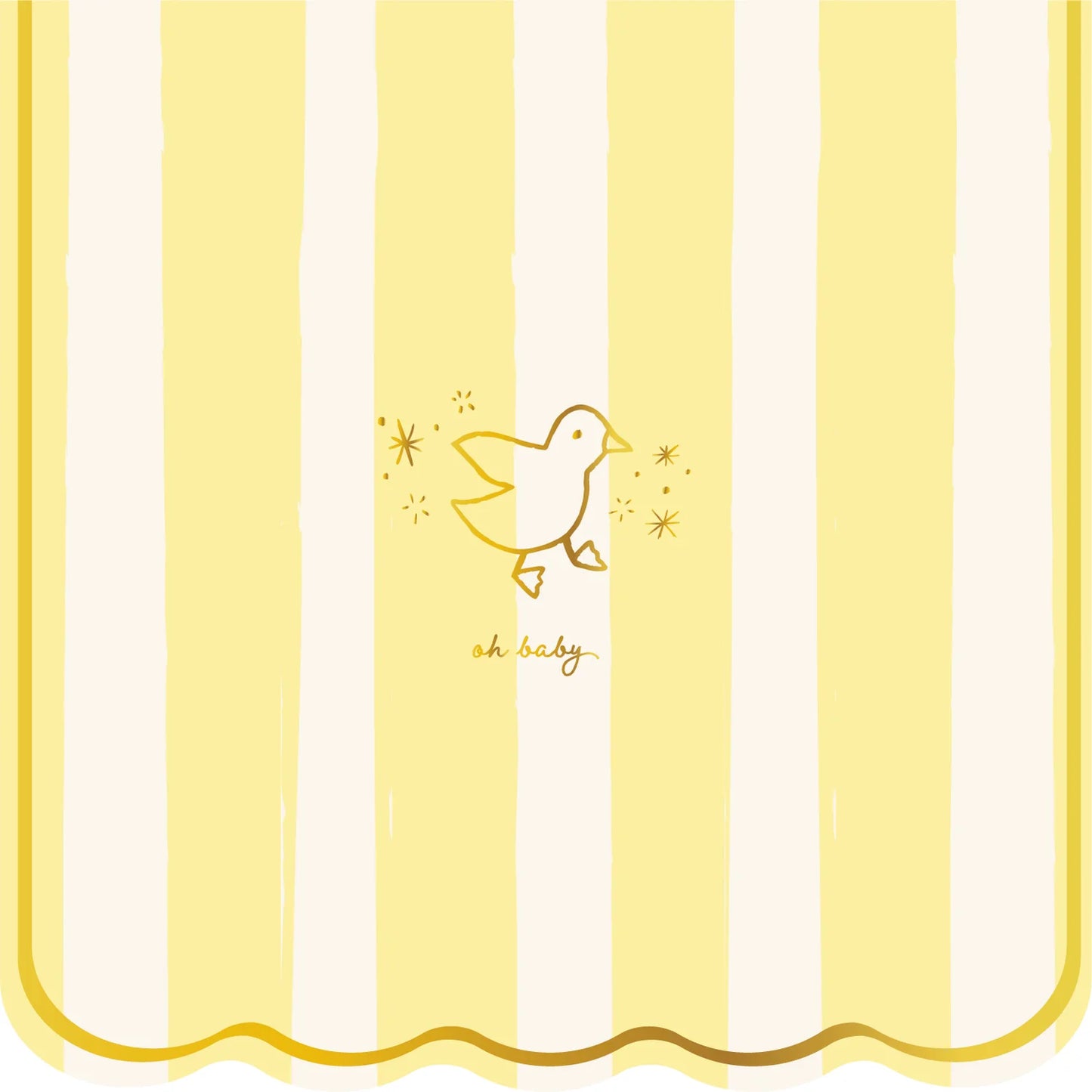 Oh Baby Icon Yellow Cocktail Napkins