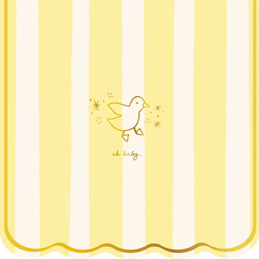 Oh Baby Icon Yellow Cocktail Napkins