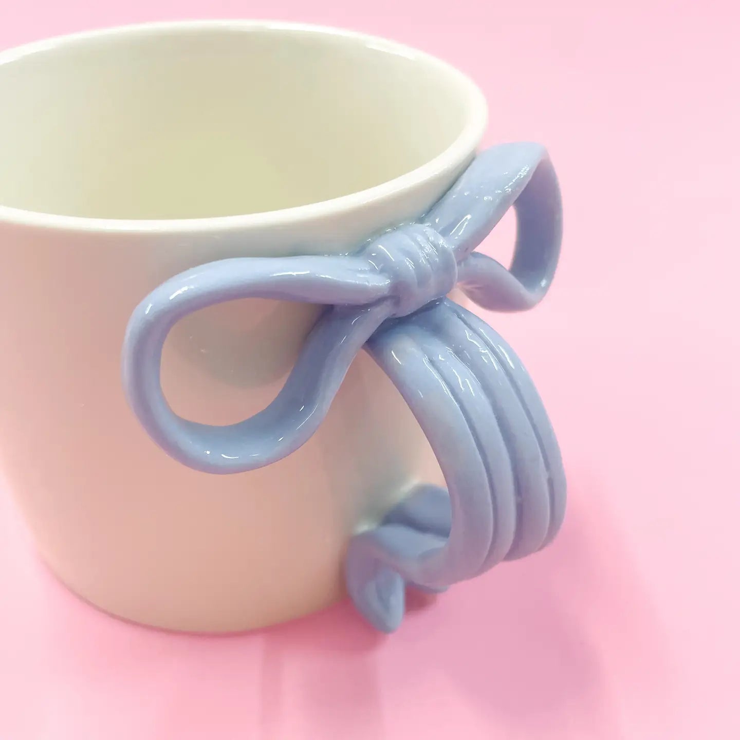 Blue Bow Ceramic Coffee Mug - Thumbnail 5