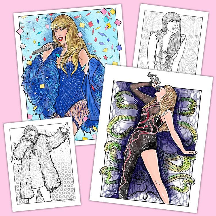 Taylor Swift "Touring Your Coloring Era" Coloring Book