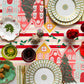 Green Striped Guest Towel Napkins