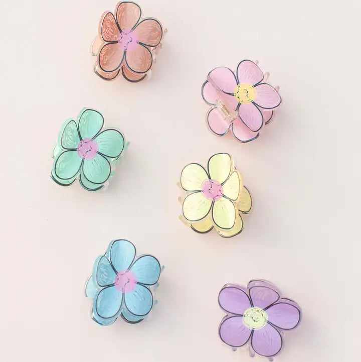 Sketch Flower Claw Clip (Multiple Colors Available)