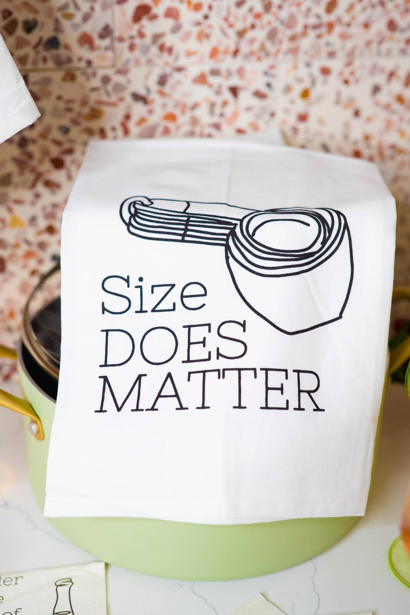 Size Does Matter Tea Towel