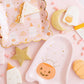 Ghost Scatter Print Square Scalloped Plate