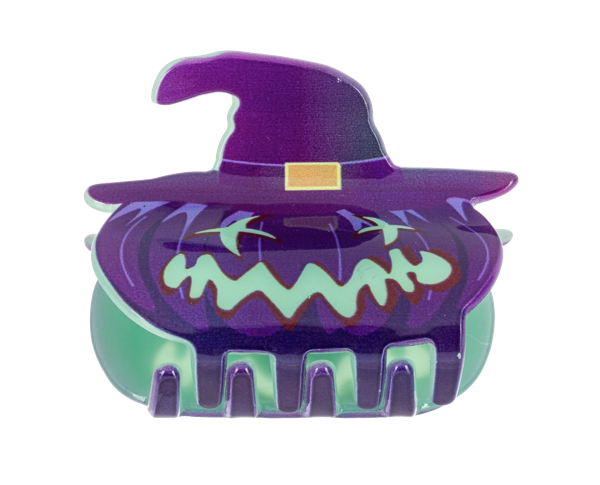 Glow-in-the-Dark Jack-O'-Lantern Hair Clips (Multiple Color Options)
